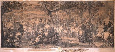 ESCUELA FRANCESA S. XVII - Sic Virtus et Victa Placet. Grabado en 1678 por G&eacute;rard Audran (Lyon 