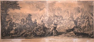 ESCUELA FRANCESA S. XVII - Digna Orbis Imperio Virtus. Grabado en 1678 por G&eacute;rard Audran (Lyon 