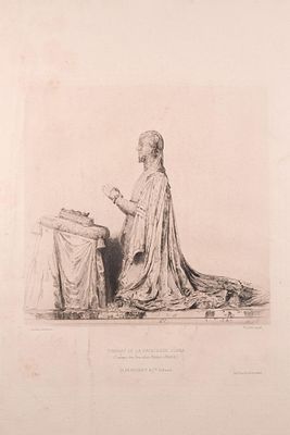 ESCUELA FRANCESA, S. XIX - Juana de Austria orante. Editado en Par&iacute;s por Plon Nourrit et Cie. 