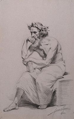 JOS&Eacute; GARC&Iacute;A RAMOS (Sevilla, 1852 - 1912) - Fil&oacute;sofo cl&aacute;sico. Firmado en el &aacute;ngulo 