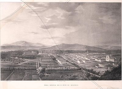 ESCUELA ESPA&Ntilde;OLA, S. XIX - Vista General del Real Sitio de Aranjuez. Dirigido por Jos&eacute; de Madrazo y 