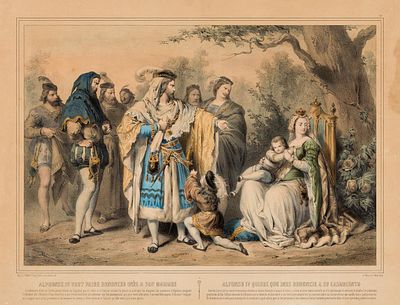 ESCUELA FRANCESA, Fns. S. XIX - Alfonso IV quiere que In&eacute;s renuncie a su casamiento. Pertenec 