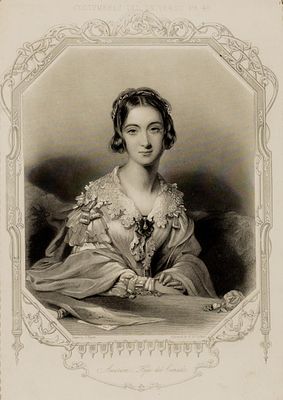 ESCUELA INGLESA, S. XIX - Am&eacute;rica. Hija del Canad&aacute;. Dibujado por J. Hayter y grabado 