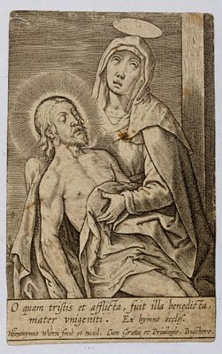 ESCUELA FLAMENCA, S. XVII - "Piedad". HIERONYMUS WIERX, fecit et executit (Amberes, 1553 
