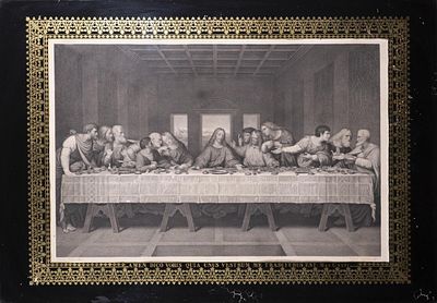 ESCUELA FRANCESA, S. XIX - &Uacute;ltima Cena. Presenta in inscripci&oacute;n en la parte inferior que 