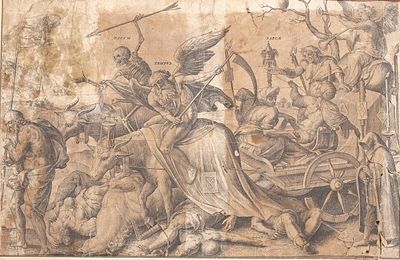 ESCUELA FLAMENCA, S. XVIII - Vejez (Noche), de "Las Cuatro Edades del Hombre y la Muerte con 