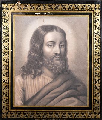 ESCUELA EUROPEA, S. XIX - Jesucristo. Medidas: 63 x 55 cm Tipo de objeto: Pintura antigua y S. 