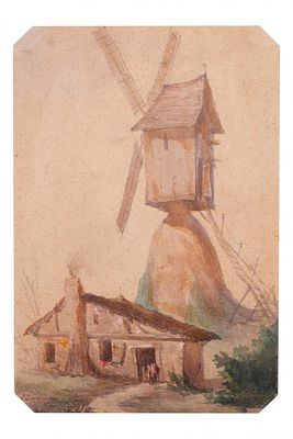 EUGENIO LUCAS VEL&Aacute;ZQUEZ (Madrid, 1817 - 1870) - Molino. Firmado en el &aacute;ngulo inferior izquierdo: 