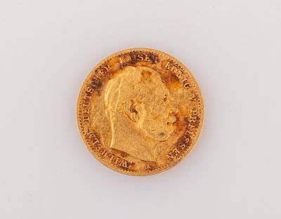 מטבע זהב 10 מרק, פרוסיה (גרמניה). מטבע זהב 900 גרמני (פרוסיה), 10 מרק, 1872. משקל: 3.95 גרם.