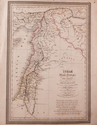 לוט מפות ארץ ישראל. לוט מפות ותחריטים של ארץ ישראל וירושלים כולל: - חלוקה ל-12 שבטים, אנטוורפן 