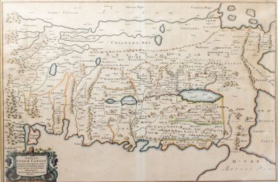 מפת ארץ ישראל בתקופת אברהם. מפת ארץ הקודש בתקופת אברהם אבינו: "Tabula Terrae Canaan Abrahae 