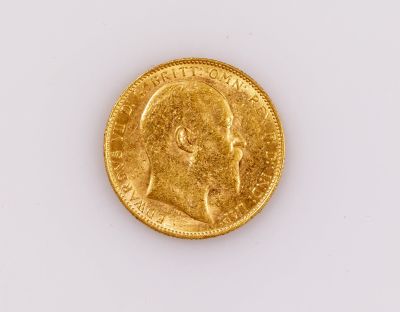 מטבע סוברין אנגלי, זהב 22K, שנת 1903. משקל: 7.99 גרם.