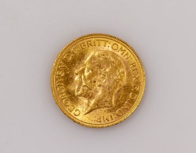 מטבע סוברין אנגלי, זהב 22K, שנת 1930. משקל: 7.99 גרם.