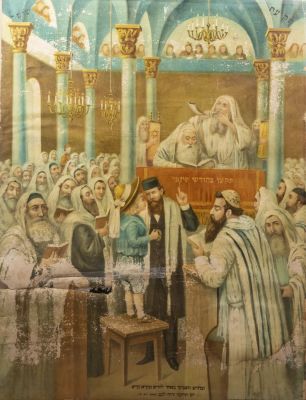 לוט שני הדפסים יהודים מוקדמים:- "תקיעת שופר" הוצאת Carl Hellriegel, Berlin S.W. Gesetzlich 