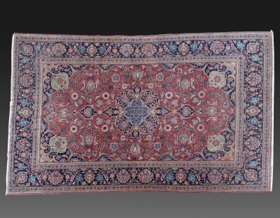 שטיח קשאן פרסי ישן, 1900 בקירוב. מידות: 130X200 ס"מ.