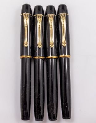 עטים נובעים, Senator Regent. לוט 4 עטים נובעים תוצרת Senator דגם Regent, צבע שחור וציפוי זהב 