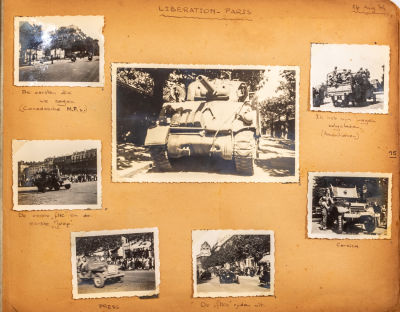 אלבום צילומים ומסמכים של יהודייה מפריז הכבושה ונסיגת הנאצים. אלבום צילומים ומסמכים מפריז מתקופת 