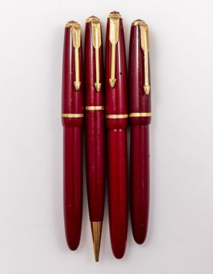 עטים נובעים ועיפרון מכאני, Parker Slimfold. לוט 3 עטים נובעים ועיפרון מכאני תוצרת Parker דגם 