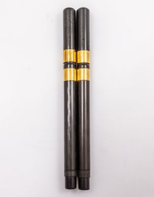 עטים נובעים, Onoto de La Rue. לוט 2 עטים נובעים תוצרת Onoto De La Rue London, גומי מושחר, עם 