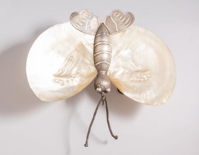 קערה לסוכריות סינית מכסף ואם הפנינה, Wang Hing. קערה לסוכריות סינית מכסף ואם הפנינה (Chinese 