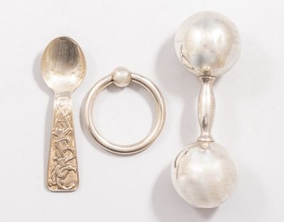 פריטי כסף לילדים, Tiffany & Co. לוט 3 פריטי כסף סטרלינג לילדים תוצרת Tiffany & Co, כולל: 2 