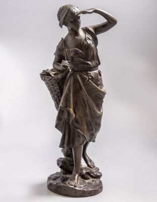 פסל ברונזה Eugene Laurent (1832-1898). פסל ברונזה בעיצוב Eugene Laurent (1832-1898), צרפת, "La 