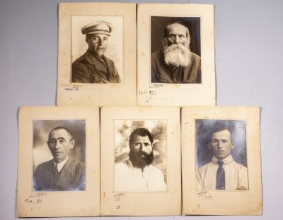 צילומים, אברהם סוסקין. לוט 5 צילומים מאת אברהם סוסקין, כולל: יוסף טרומפלדור, א"ד גורדון, יוסף 