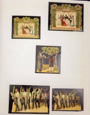 פרסים יהודים. אוסף של 64 פרסים יהודיים, תחילת המאה ה-20. חלקם עם שנה טובה, מוטיבים יהודיים 