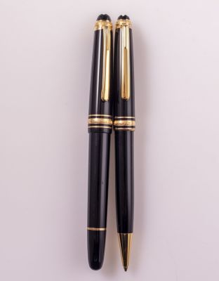 סט עטים, Montblanc Meisterstuck 144. סט עט נובע ועט כדורי תוצרת מונבלאן, דגם Meisterstuck 144 