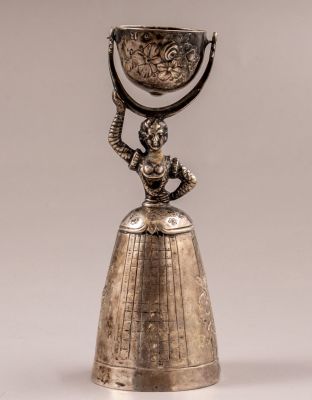 גביע כלולות גרמני מכסף, הנאו. גביע כלולות (Brautbecher) גרמני מכסף 13 תוצרת B. Neresheimer & 