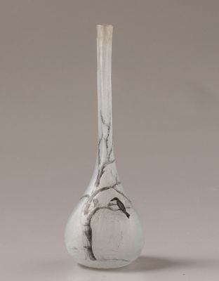 אגרטל זכוכית מיניאטורי, Daum Nancy. אגרטל זכוכית p&acirc;te-de-verre מיניאטורי תוצרת Daum Nancy, צרפת 