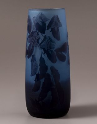 אגרטל זכוכית קמאו, D'Argental. אגרטל זכוכית קמאו (p&acirc;te-de-verre) תוצרת D'Argental, צרפת, 1900 