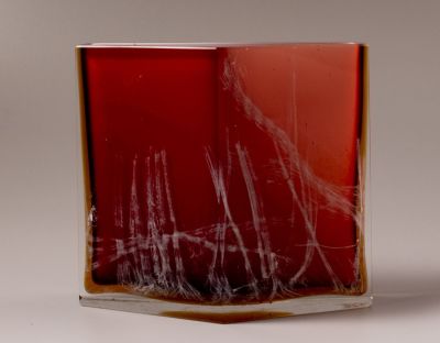 אגרטל זכוכית Pavel Hlava. אגרטל זכוכית, אמצע המאה ה-20, בעיצוב Pavel Hlava עבור Exbor 