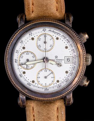 שעון יד, Revue Thommen Chronograph. שעון יד אוטומטי לגבר, Revue Thommen, כרונוגרף. תאריכון. 