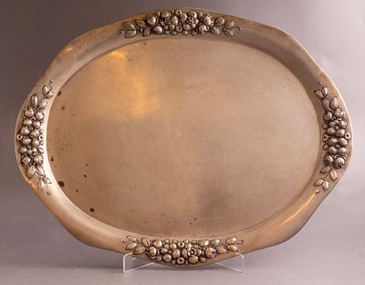 Silver Tray, Germany. German 800 silver tray, 48X37 cm, 1240g, hallmarked.