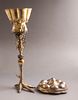 German Silver Goblet. German silver lidded goblet. Decorated with reliefs and lion heads. The Image - 3