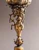 German Silver Goblet. German silver lidded goblet. Decorated with reliefs and lion heads. The Image - 6