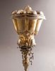 German Silver Goblet. German silver lidded goblet. Decorated with reliefs and lion heads. The Image - 8