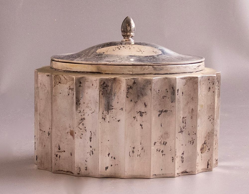 Austro-Hungarian Silver Sugar Box. C. 1900 Austro-Hungarian 800 Silver sugar box. Gilt interior. 