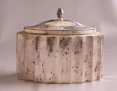Austro-Hungarian Silver Sugar Box. C. 1900 Austro-Hungarian 800 Silver sugar box. Gilt interior. 