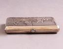 Russian Silver Cigarette Box. Russian 84 silver cigarette case. 11.5X8.5X1.5 cm, weight: 215g. Image - 1