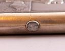 Russian Silver Cigarette Box. Russian 84 silver cigarette case. 11.5X8.5X1.5 cm, weight: 215g. Image - 4