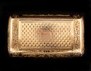 French gold Snuff Box. French 18K gold Snuff box, Paris, 1819–1838. with chiseled and guilloché Image - 1