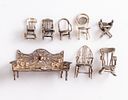 Silver Miniatures. Lot of 8 silver miniatures. Total weight: 93g.Image - 2