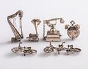 Silver Miniatures. Lot of 6 silver miniatures. Total weight: 94g.Image - 1