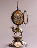 Viennese Silver & Enamel Table Clock. Enameled silver table clock, Austria, 19th century. On a Image - 2
