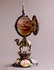Viennese Silver & Enamel Table Clock. Enameled silver table clock, Austria, 19th century. On a Image - 4