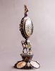 Viennese Silver & Enamel Table Clock. Enameled silver table clock, Austria, 19th century. On a Image - 8
