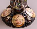 Viennese Silver & Enamel Table Clock. Enameled silver table clock, Austria, 19th century. On a Image - 11