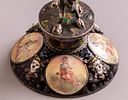 Viennese Silver & Enamel Table Clock. Enameled silver table clock, Austria, 19th century. On a Image - 13